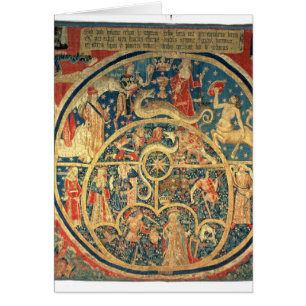 Astrologisk tapestry hälsningskort