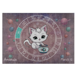 Astrologiska fläckar Tute Zodiac Wheel hos katt