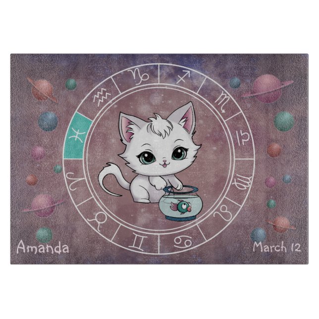 Astrologiska fläckar Tute Zodiac Wheel hos katt (Framsidan)