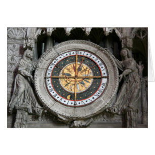 Astrologiska klocka hälsningskort