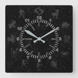 Astrologiska tecken fyrkantig klocka