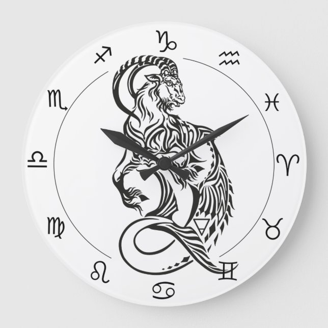 astrologiska tecken på zodiak stor klocka (Framsida)
