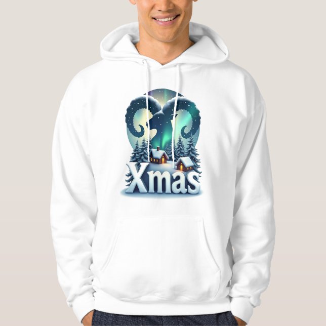 Astrologiska tecken Väduren| Julfirande Hoodie (Framsida)
