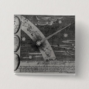 Astrologiskt diagram av komet knapp