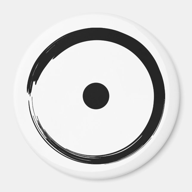 Astrologiskt soltecken - Buddhism Zen-cirkel 1 Magnet (Framsidan)