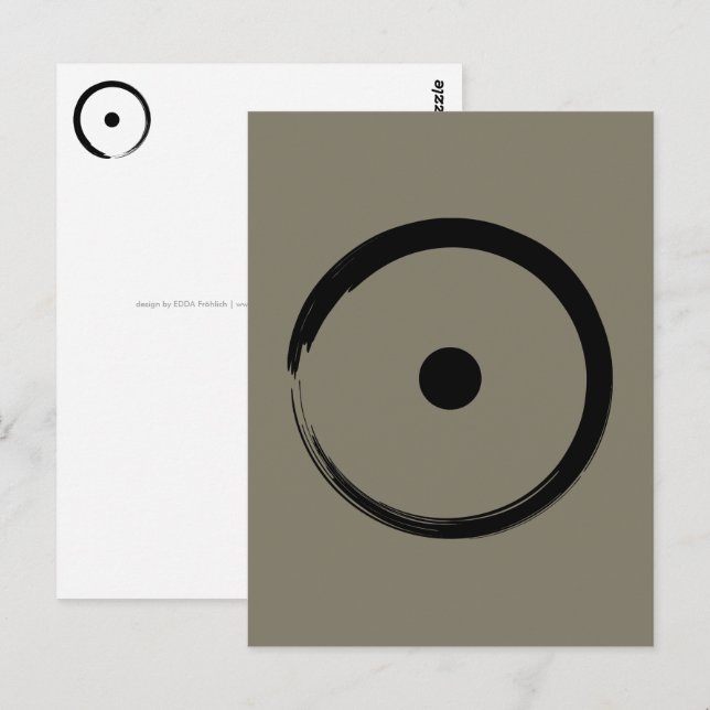 Astrologiskt soltecken - Buddhism Zen-cirkel 1 Vykort (Fram/baksida)