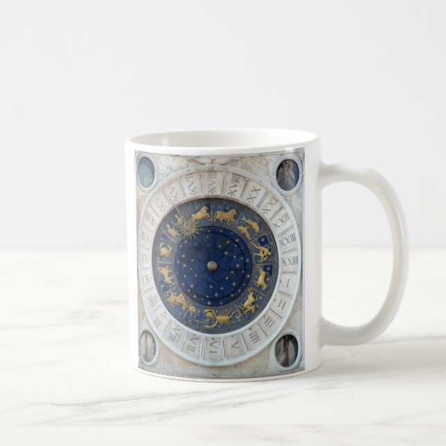 Astrologiskt ta tid på, piazzaen San Marco, Kaffemugg (Höger)