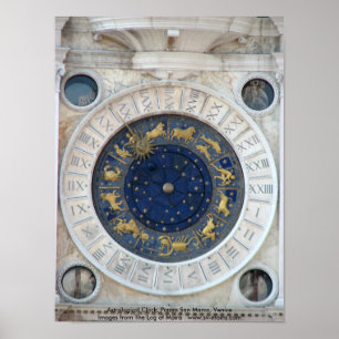 Astrologiskt ta tid på, piazzaen San Marco, Poster