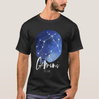 Astrologiskt tecken för vattenfärgsGemini-konstell T Shirt