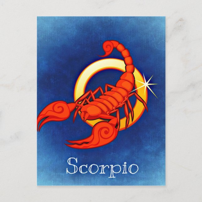 Astrologitecken Scorpio Vykort (Framsida)