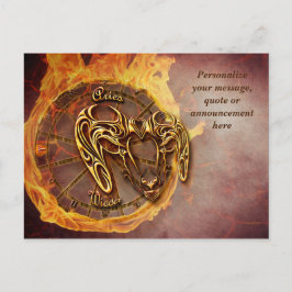 Astrology Aries Horoscope Personal Message Quote Meddelande Vykort