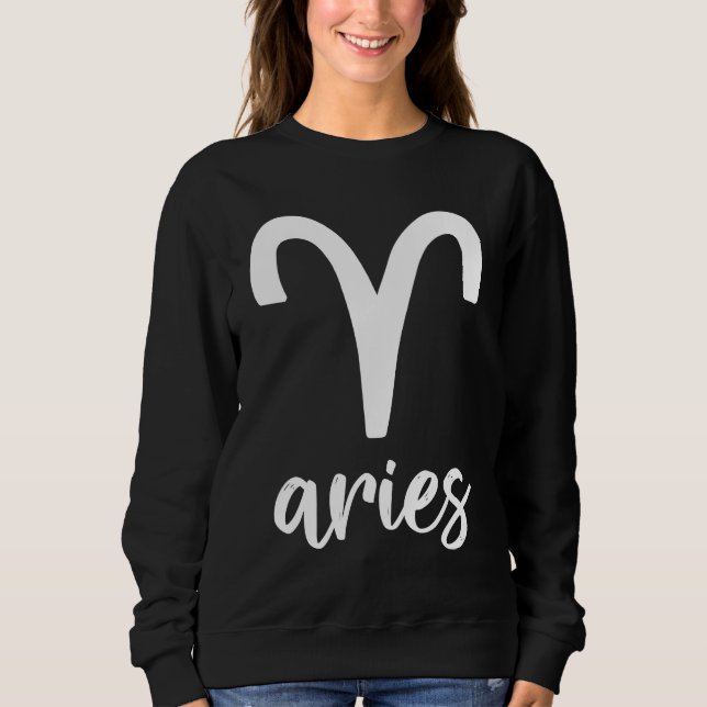 Astrology Aries Zodiac T Shirt (Framsida)
