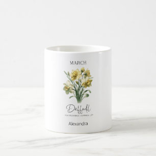 Astrology Birth Marth Marth Flower Daffodil Kaffemugg