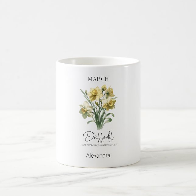 Astrology Birth Marth Marth | Flower Daffodil Kaffemugg (Center)