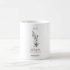 Astrology Birth Month juli | Flower Larkspur Kaffemugg