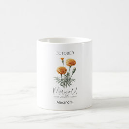 Astrology Birth Month oktober | Flower Marigold Kaffemugg