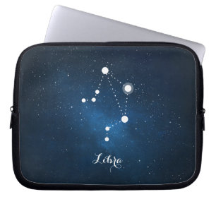 Astrology Blue Nebula Libra Zodiac-tecken Laptop Sleeve