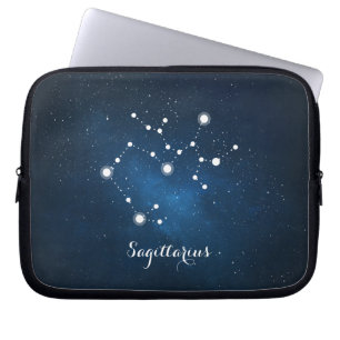 Astrology Blue Nebula Sagittarius Zodiac-tecken Laptop Fodral