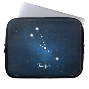 Astrology Blue Nebula Taurus Zodiac-tecken Laptop Sleeve