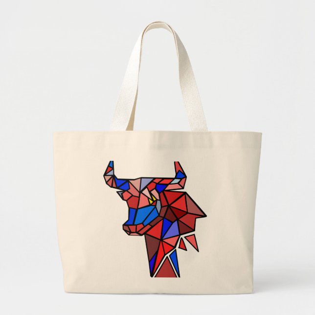 Astrology Bull Tote – Powerful Identity Gift Idea Jumbo Tygkasse (Framsidan)