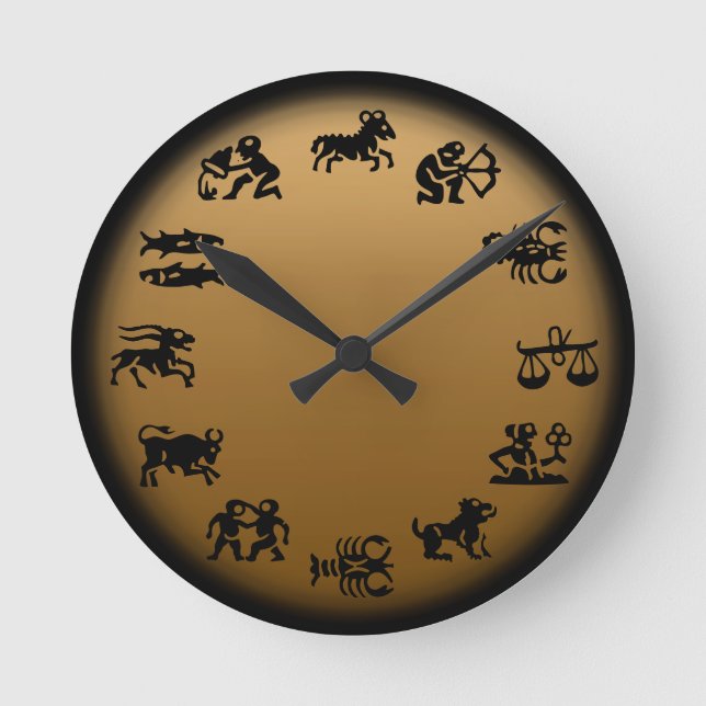 Astrology Clock Horoscope Clocks - Anpassa Rund Klocka (Framsida)