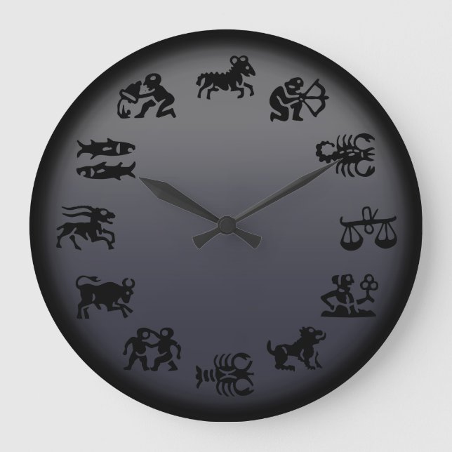 Astrology Clock Horoscope Clocks - Anpassa Stor Klocka (Framsida)