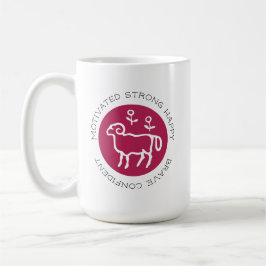 Astrology Coffee M.: Aries Ram Logotyp Zodiac Stjä Kaffemugg