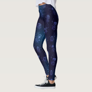 Astrology Constellation Stars Space Mönster Leggings