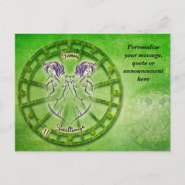Astrology Gemini Horoscope Personalize Message Meddelande Vykort