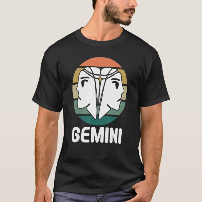 Astrology Gemini T Shirt (Framsida)
