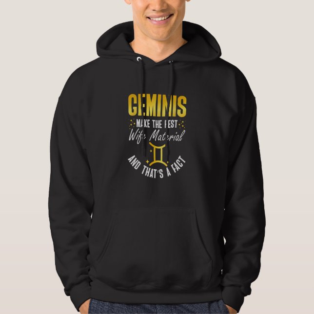 Astrology Gemini Zodiac Partner Wife Women Girl Hoodie (Framsida)