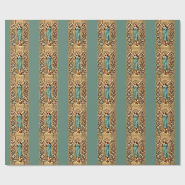 Astrology Goddess Art Nouveau Zodiac  Presentpapper (Platt)