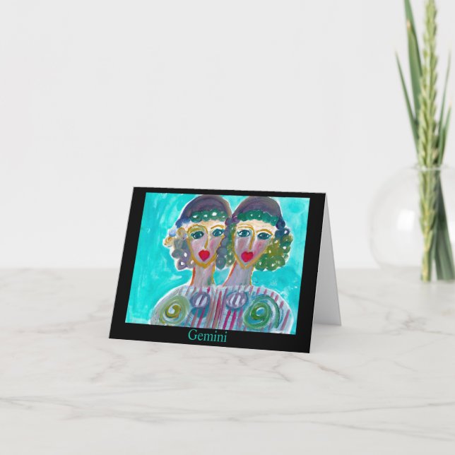 Astrology Horoscope Gemini-kort Kort (Framsida)