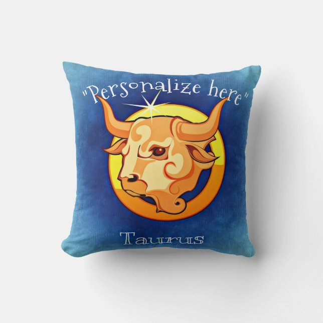 Astrology Horoscope Taurus Decorative Thrid P Kudde (Framsida)