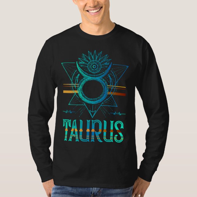Astrology horoscope Zodiac Sign Taurus T Shirt (Framsida)