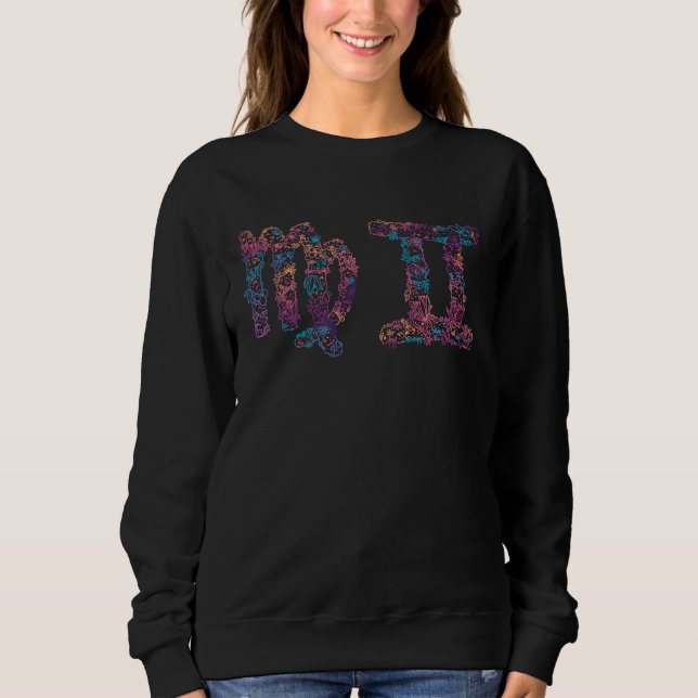 Astrology Horoscope Zodiac Signs Virgo and Gemini  T Shirt (Framsida)