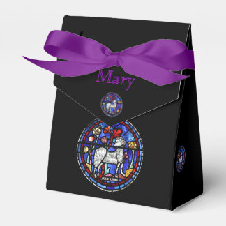 Astrology-låda med fastsatt glasruta för monogram presentaskar