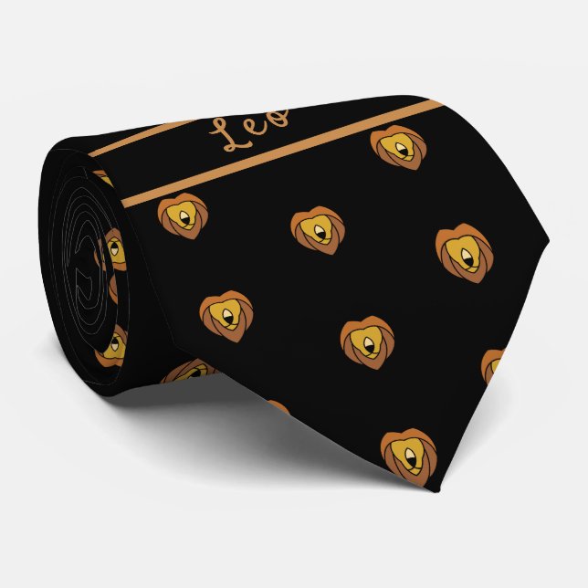 Astrology Leo Monogram Lejonare mönster Slips (Rullad)