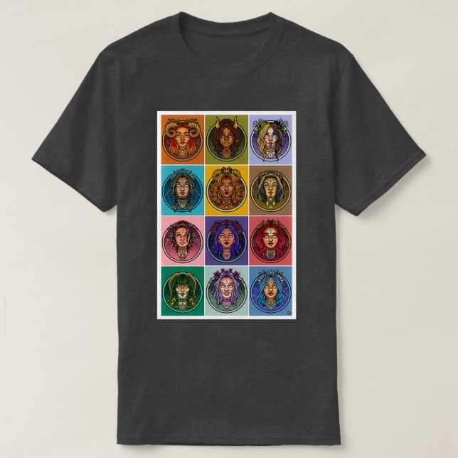 Astrology Queens v T Shirt (Design framsida)