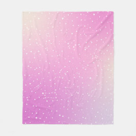 Astrology Rosa Graident Aura Stars Constellation Fleecefilt