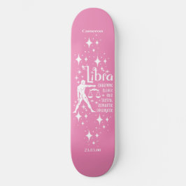 Astrology Rosa Skateboard med Libra Symbol