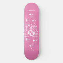 Astrology Rosa Skateboard med persices-symbol