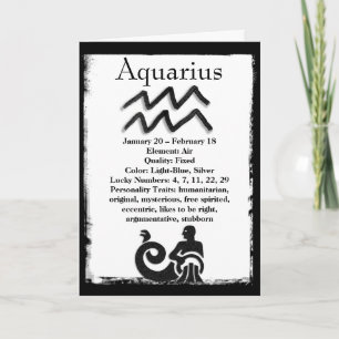 Astrology Sign Aquarius Horoscope Zodiac Kort
