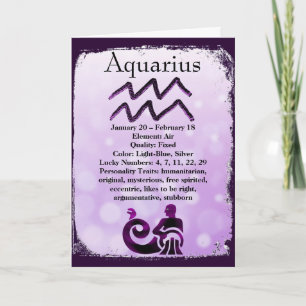Astrology Sign Aquarius Horoscope Zodiac Kort