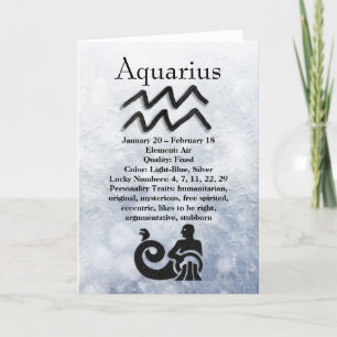 Astrology Sign Aquarius Horoscope Zodiac Kort