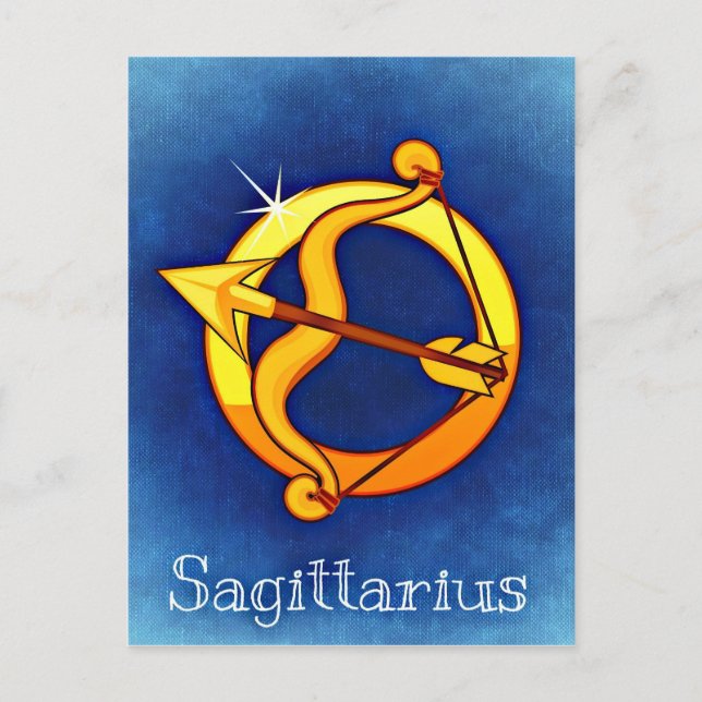 Astrology Sign Sagittarius Vykort (Framsida)