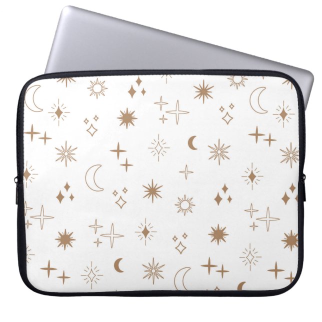 Astrology Star Mönster Laptop Fodral (Framsidan)