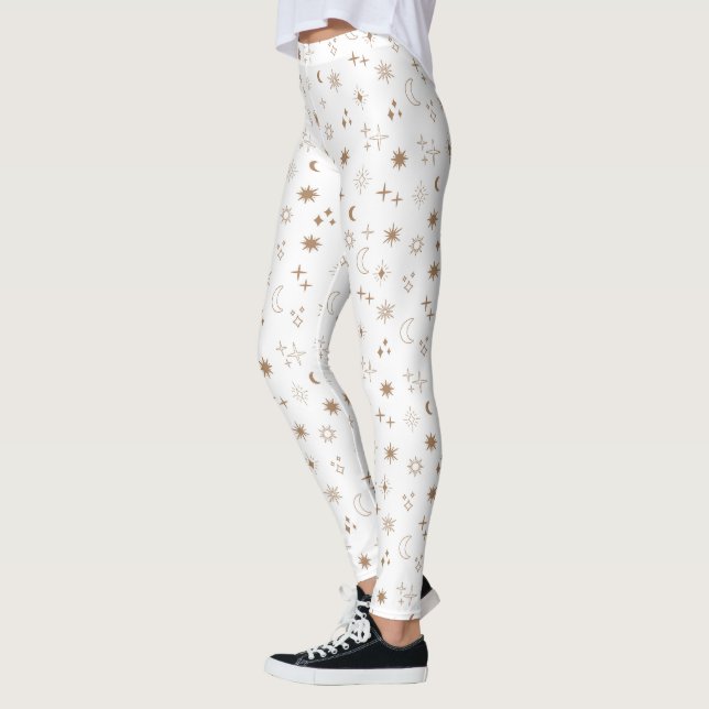 Astrology Star Mönster Leggings (Vänster)
