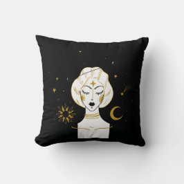 Astrology Star Round Pillow Kudde