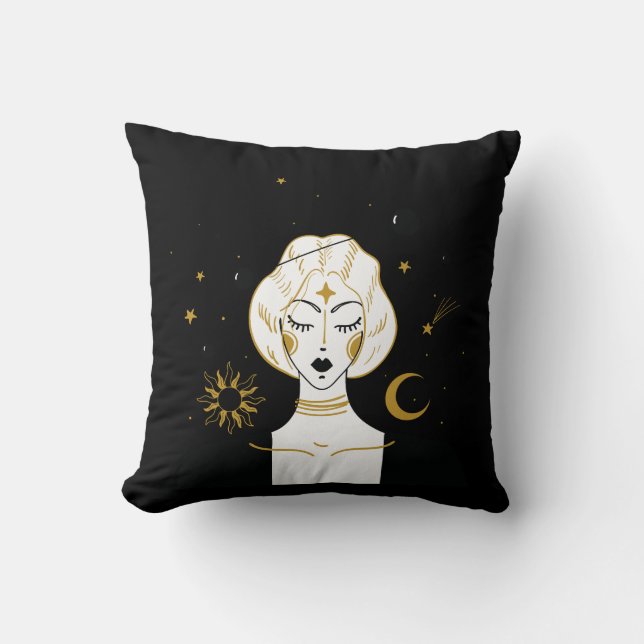 Astrology Star Round Pillow Kudde (Framsida)